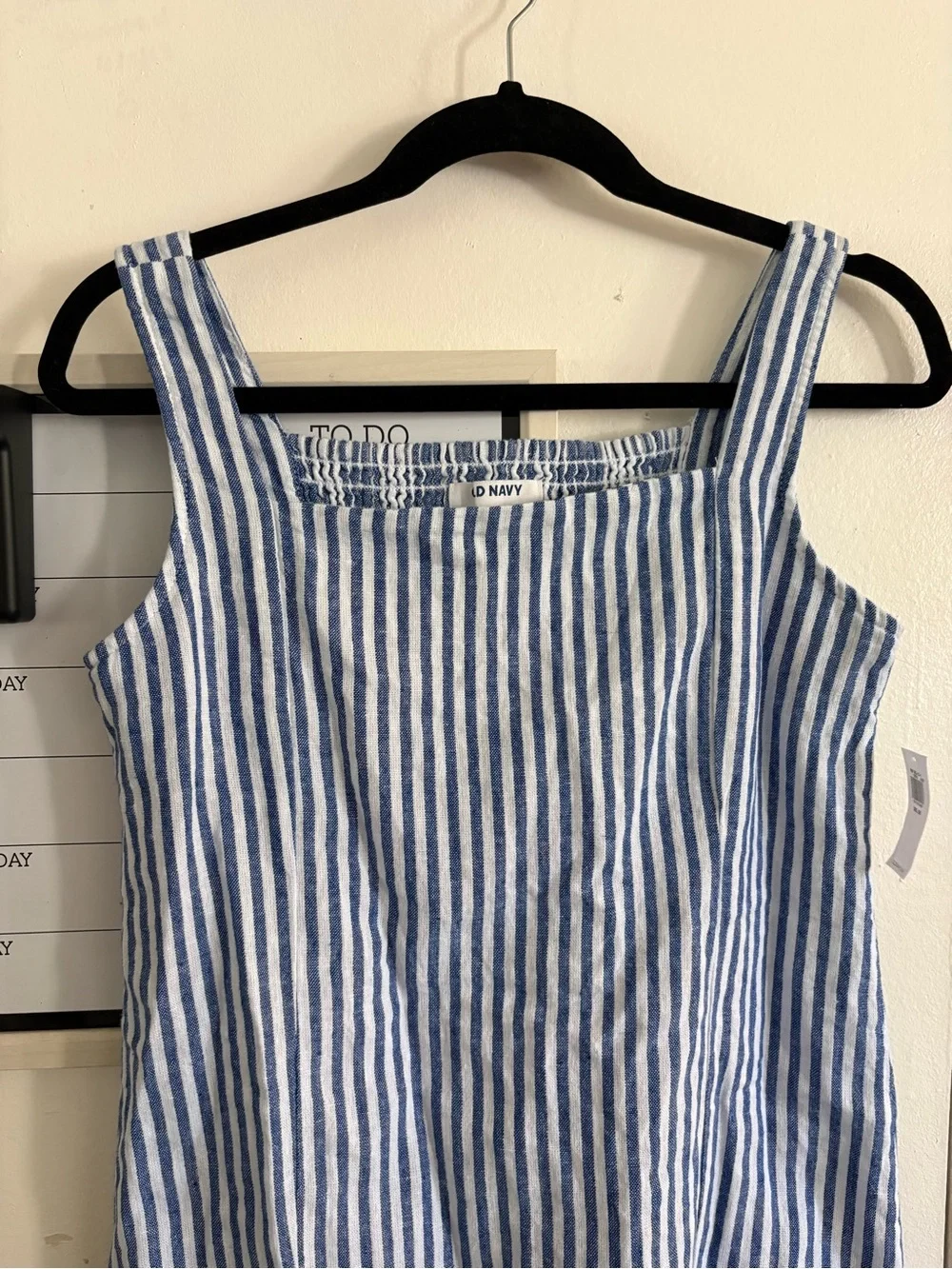Old Navy Blue and White Striped Sundress